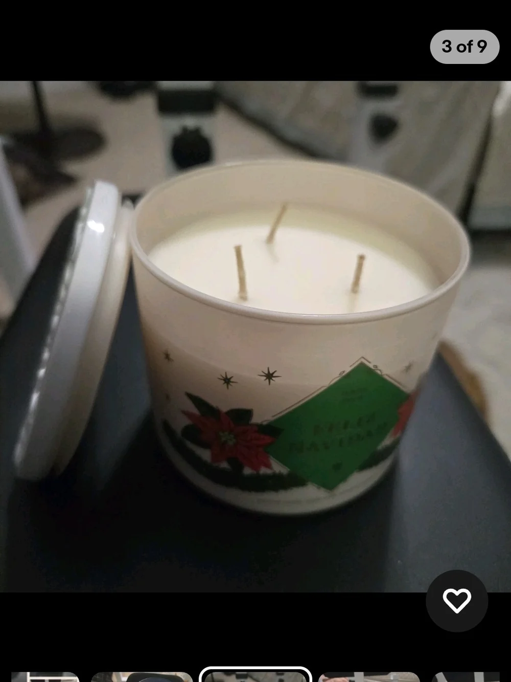 MEGA 7-Pc BBW Christmas Candle Lot: TO ALL A GOODNIGHT + FELIZ NAVIDAD Glass